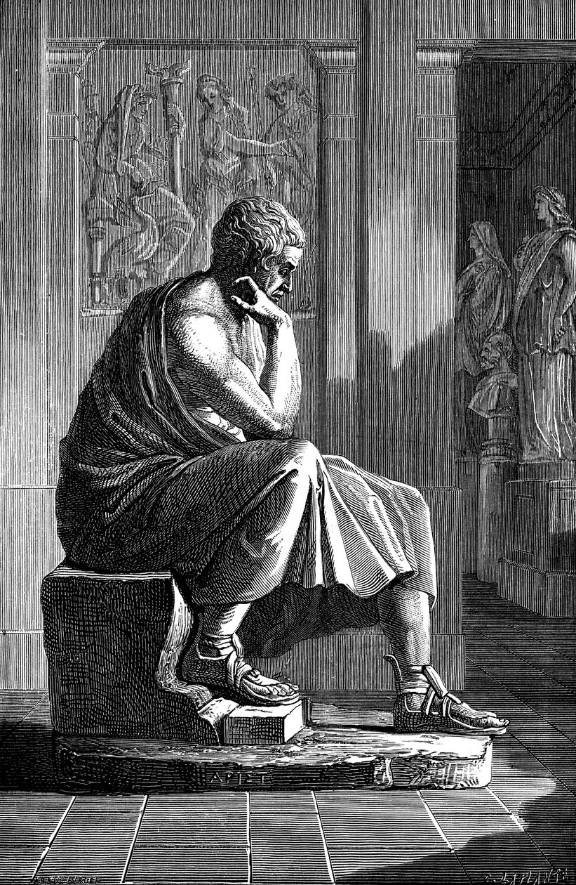 Aristoteles 384-322 f.Kr., antik grekisk filosof och vetenskapsman av Unbekannt