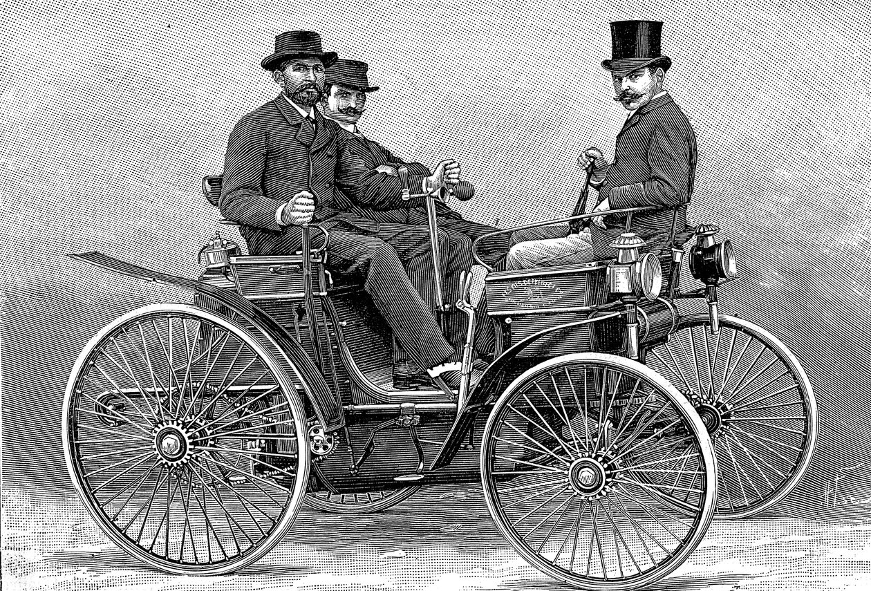 Armand Peugots första bil, 1890 av Unbekannt