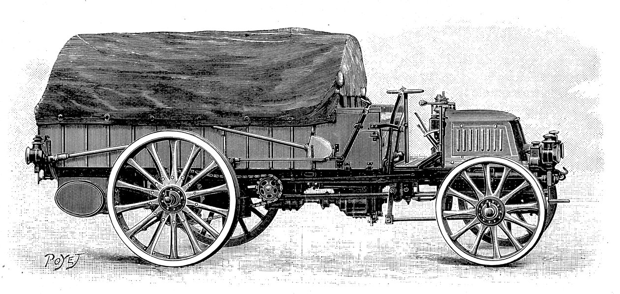 Armélastbil av Daimler, med 4-cylindrig 12 hk motor, 1904 av Unbekannt