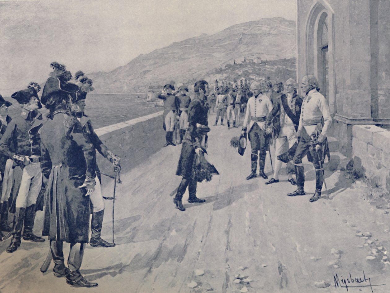 Arrangerande för Massénas Capitulation i Cornigliano, nära Genua, 1896 av Unbekannt