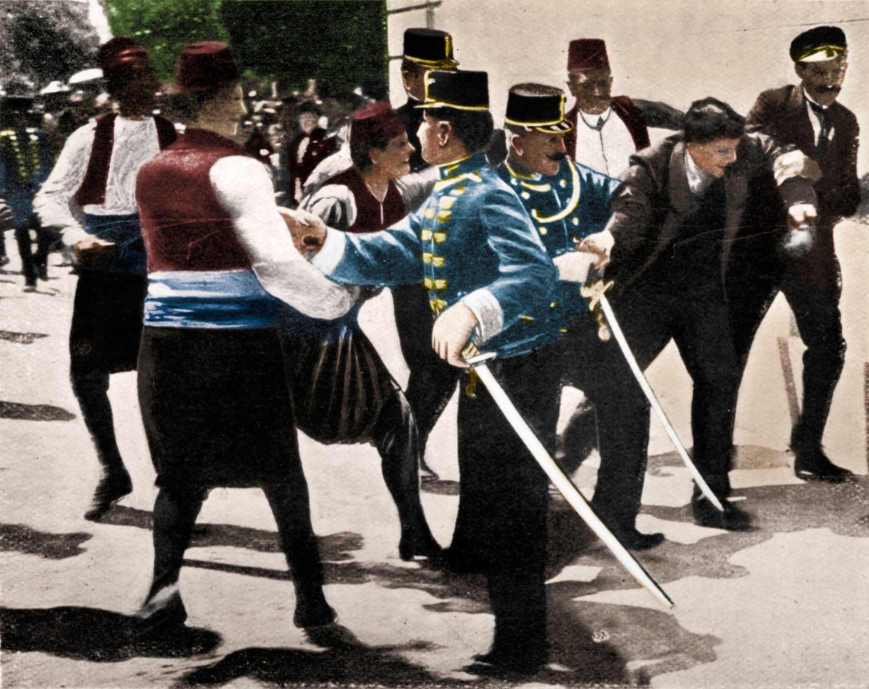 Gripande av Gavrilo Princip, mördare av ärkehertig Franz Ferdinand, 1914 av Unbekannt