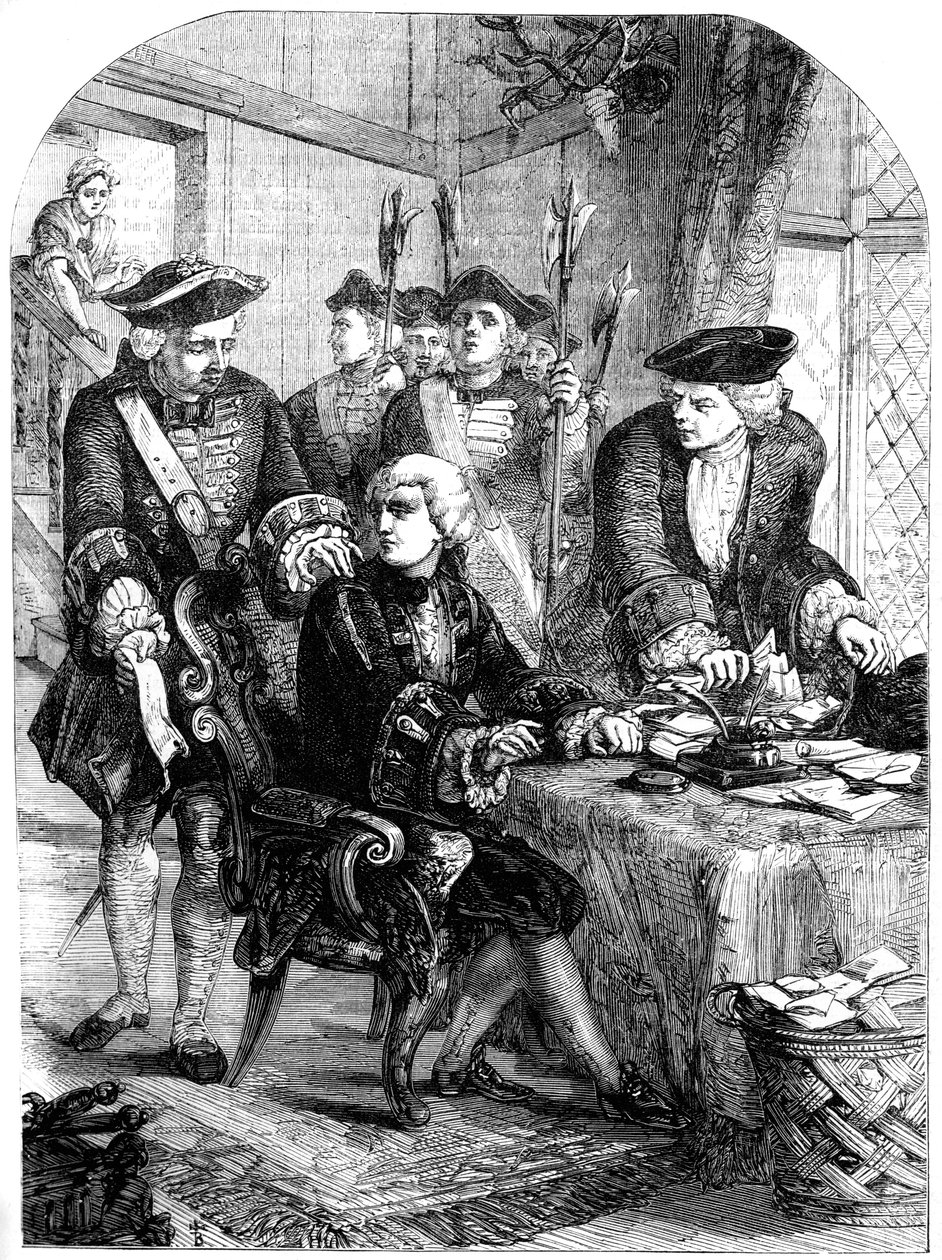Arrestering av Sir William Wyndham, c1715, 1800-talet av Unbekannt