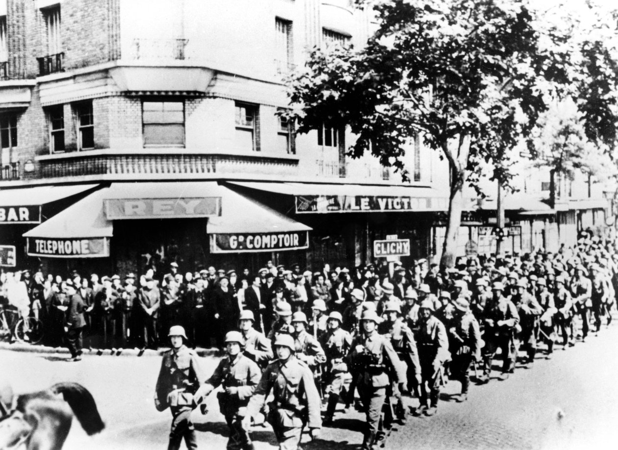 De första tyska truppernas ankomst till Paris, juni 1940 av Unbekannt