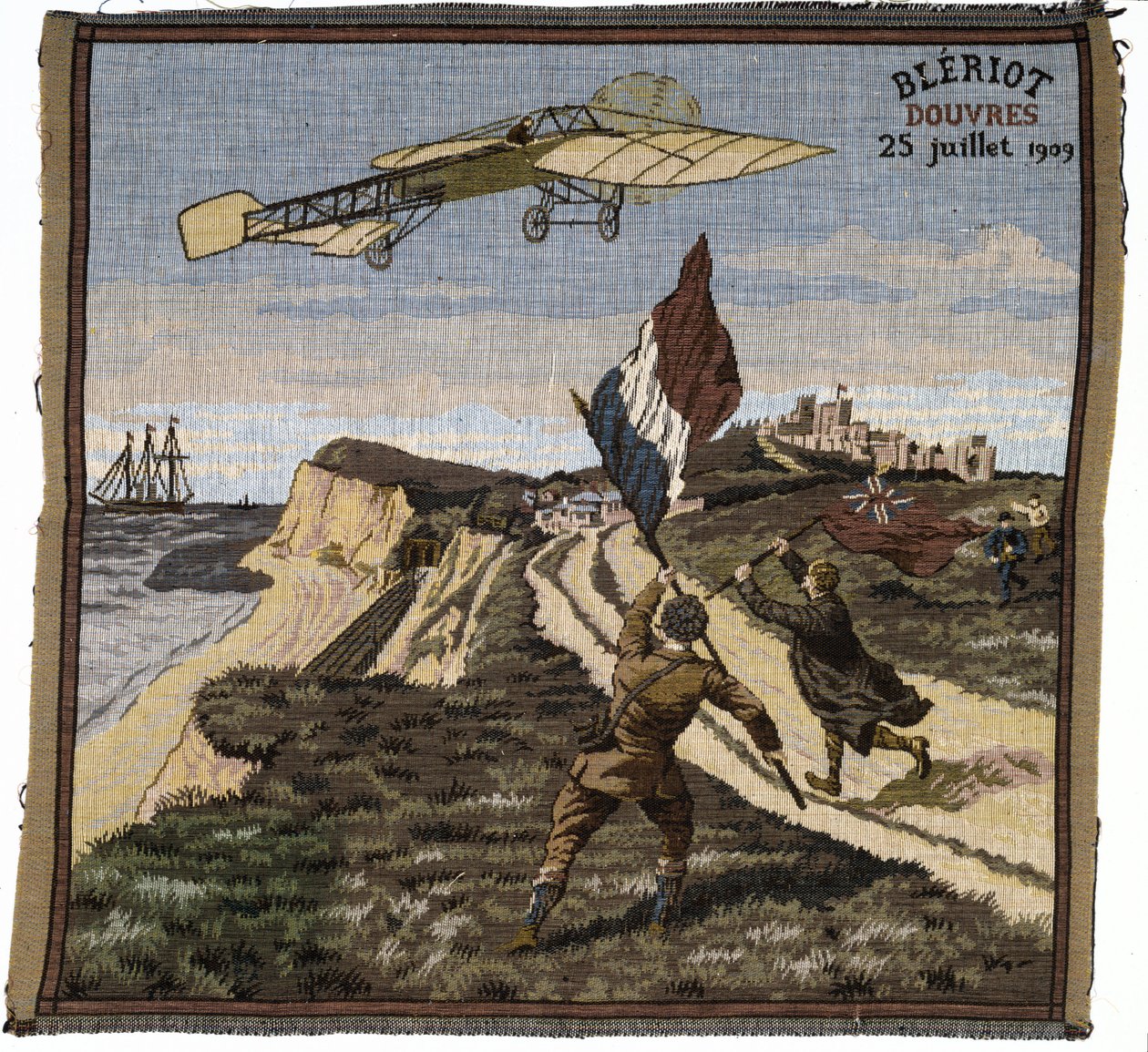 Louis Bleriots ankomst till Dover, England, 25 juli 1909 av Unbekannt