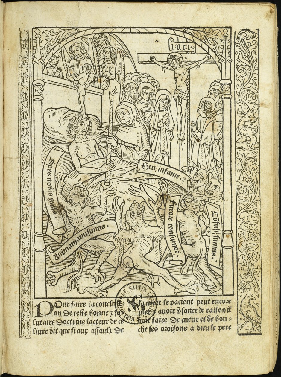 Ars moriendi Konsten att dö, 1496. av Unbekannt