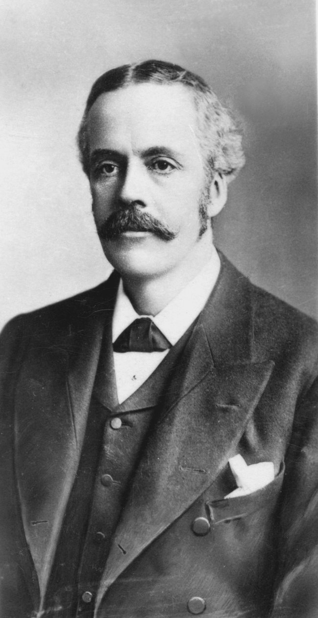 Arthur James Balfour 1848-1930, skotskfödd brittisk statsman och filosof av Unbekannt