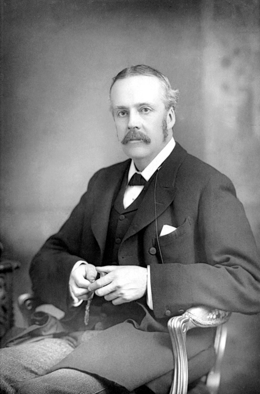 Arthur James Balfour 1848-1930, skotskfödd brittisk statsman och filosof, c1890 av Unbekannt