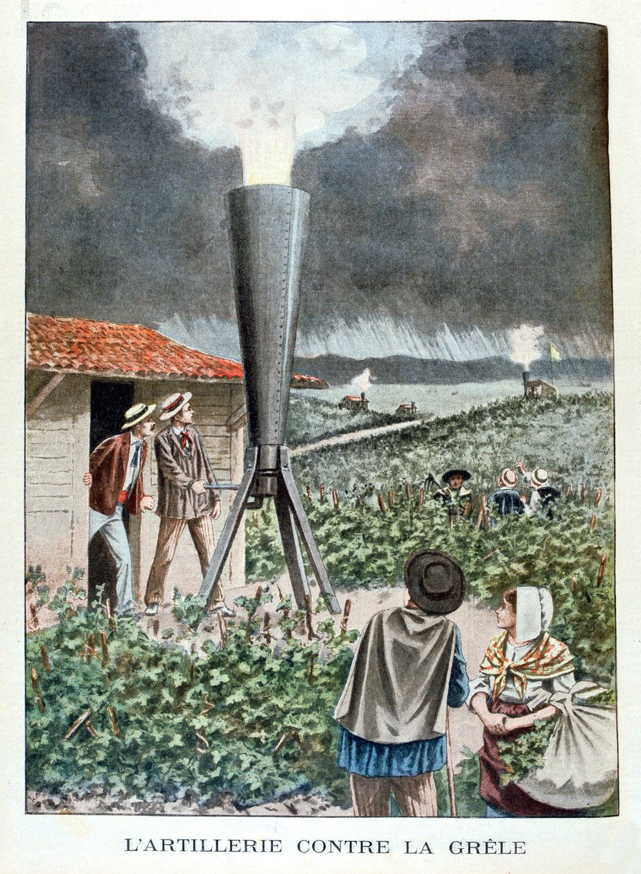 Artilleri mot hagelstormen, 1901 av Unbekannt