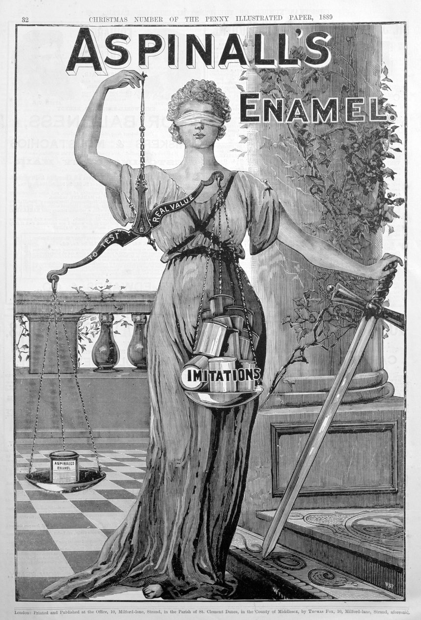 Aspinalls Emalj-annons, 1889 av Unbekannt