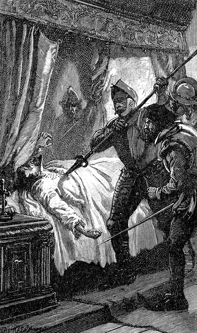 Mordet på Albrecht von Wallenstein, österrikisk soldat, 1634 1800-talet av Unbekannt