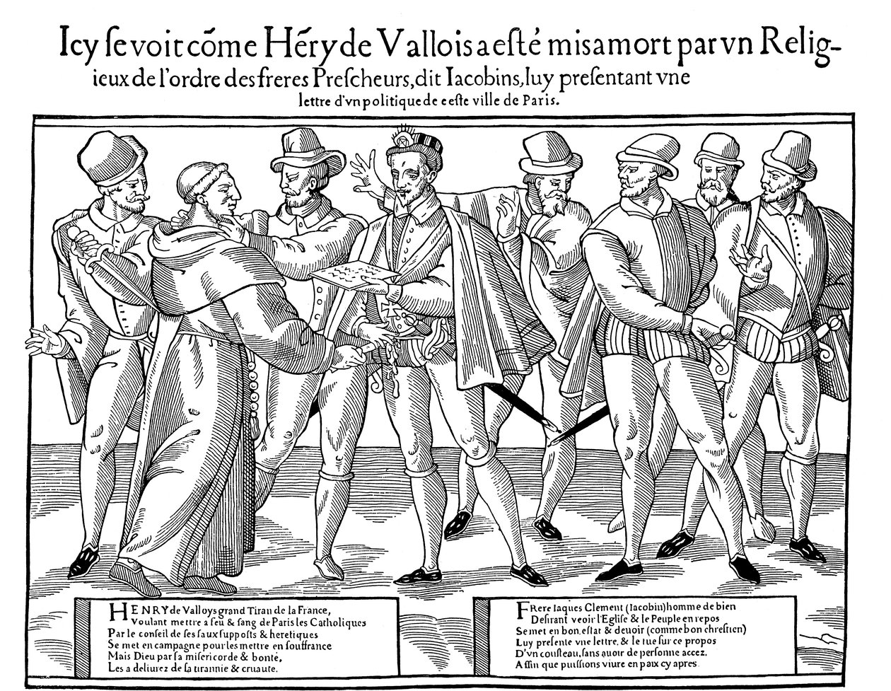 Mordet på Henrik III, Frankrikes kung, 1589 1589-1590 av Unbekannt