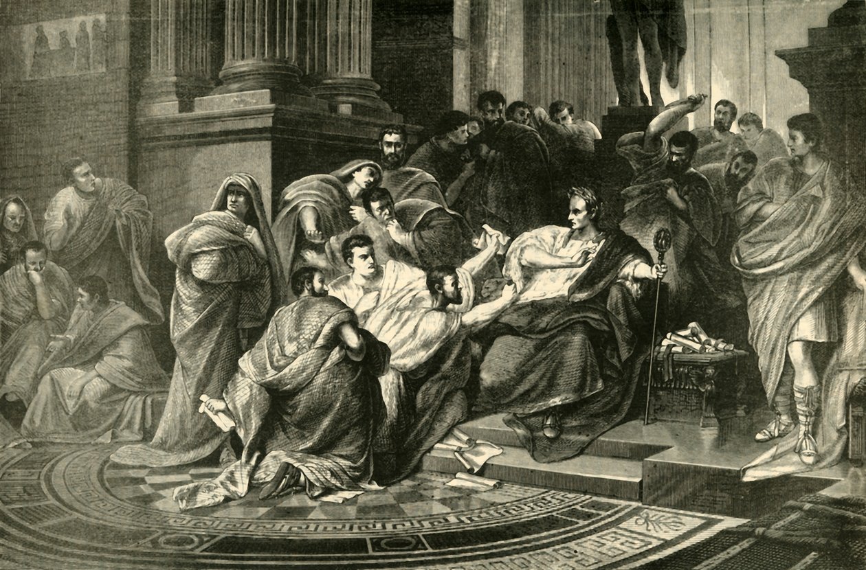 Mordet på Julius Caesar, 1890. av Unbekannt