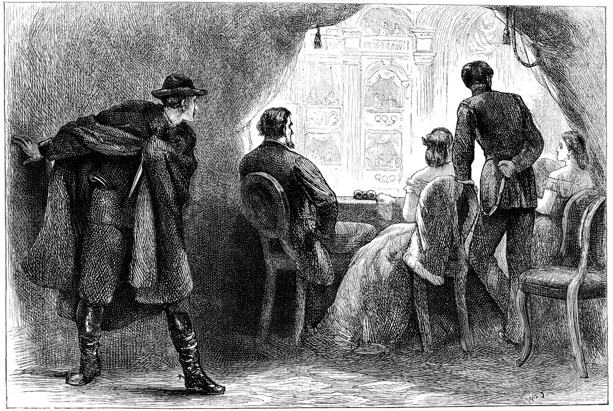 Mordet på president Lincoln, Washington DC, 1865 c1880 av Unbekannt