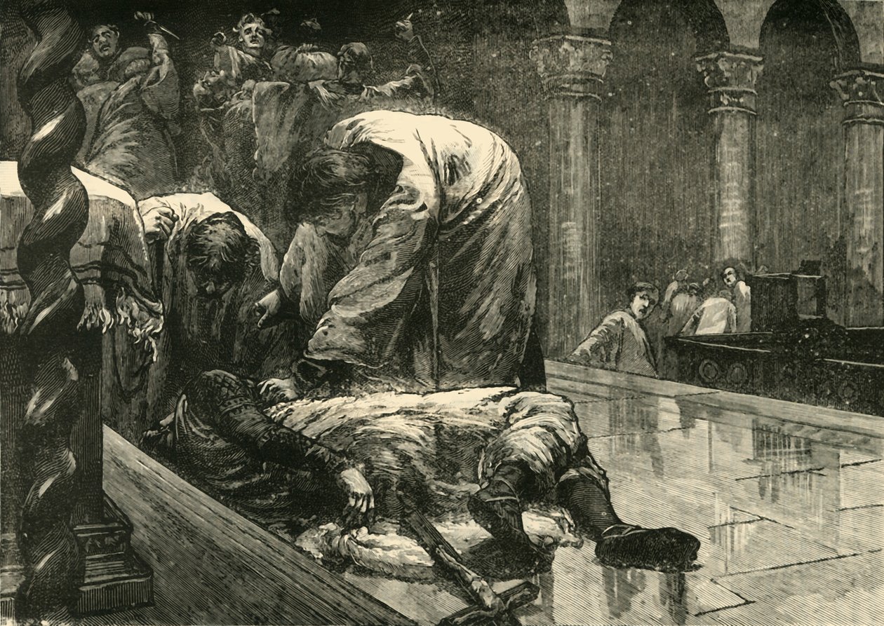 Mordet på kejsaren Leo V, 820 AD, 1890. av Unbekannt