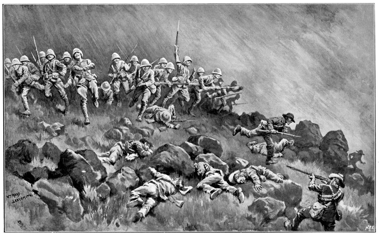Assault on Wagon Hill, 2nd Boer War, 6 januari 1900 av Unbekannt