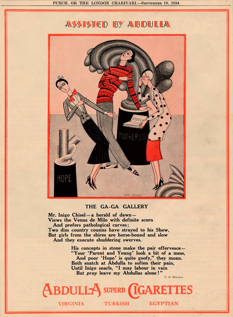 Assisterad av Abdulla - The Ga-Ga Gallery, 1934 av Unbekannt