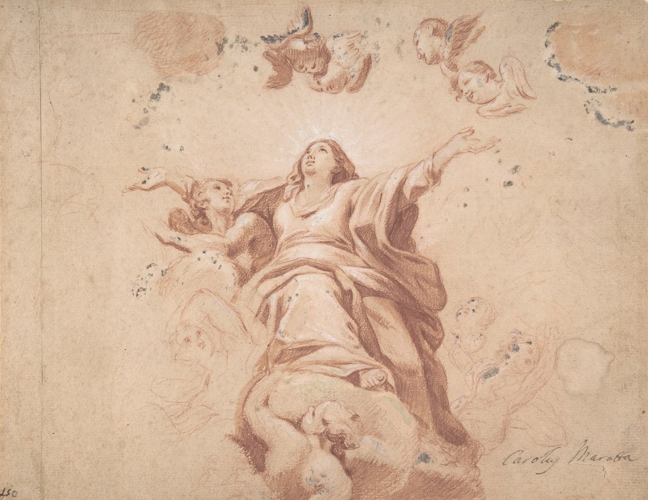 Jungfruns antagande efter Carlo Maratta, 1600-talet. av Unbekannt