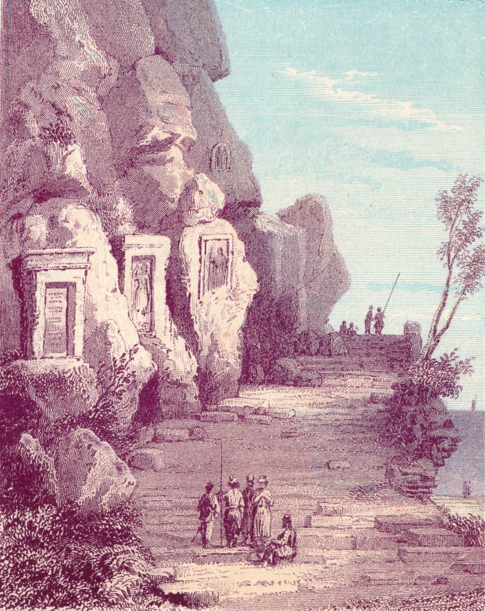 Assyrisk skulptur vid Nahr El Kelb eller Dog River, c1800-talet. av Unbekannt