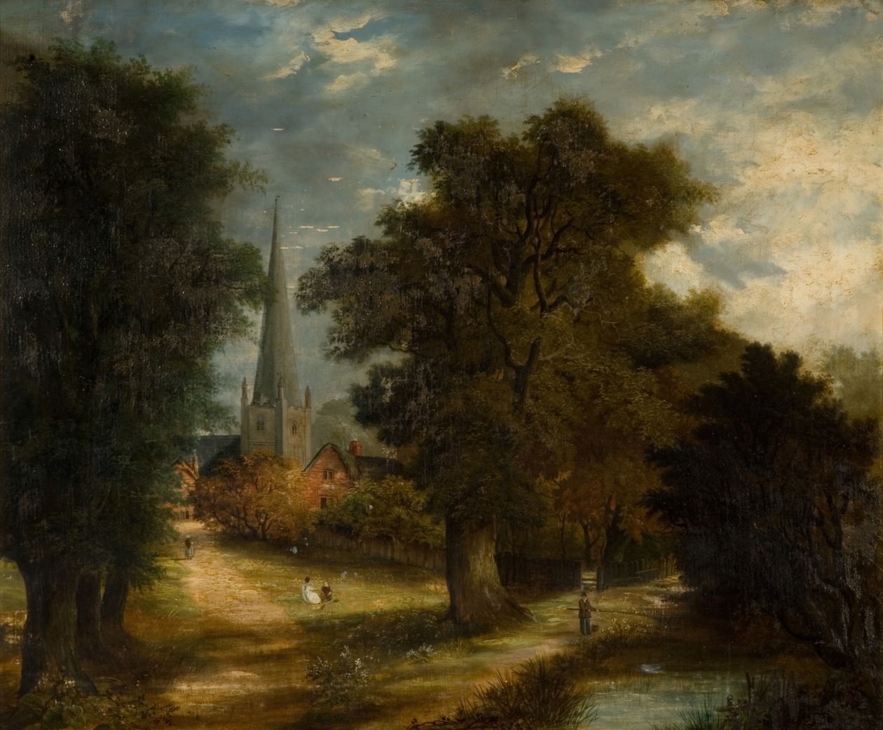 Aston Church and Village, [odaterat] Nu Aston, Birmingham. av Unbekannt