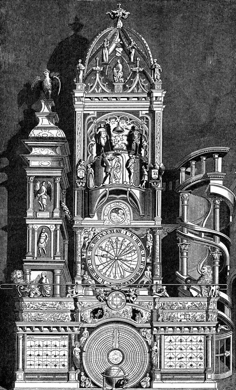 Astronomisk klocka i Strasbourgs katedral, 1573, 1870 av Unbekannt
