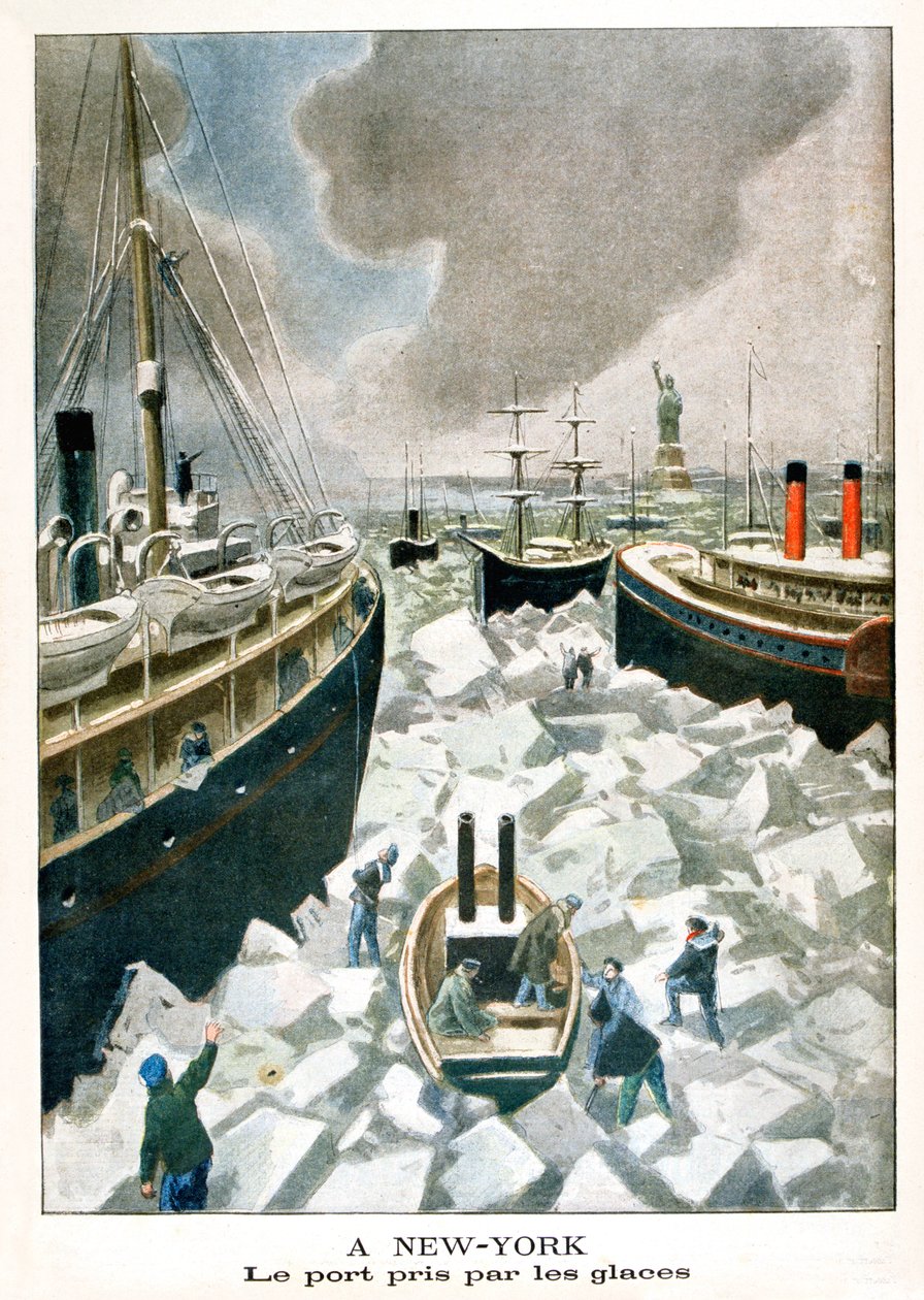 I New York, hamnen intagen av isen, 1901 av Unbekannt