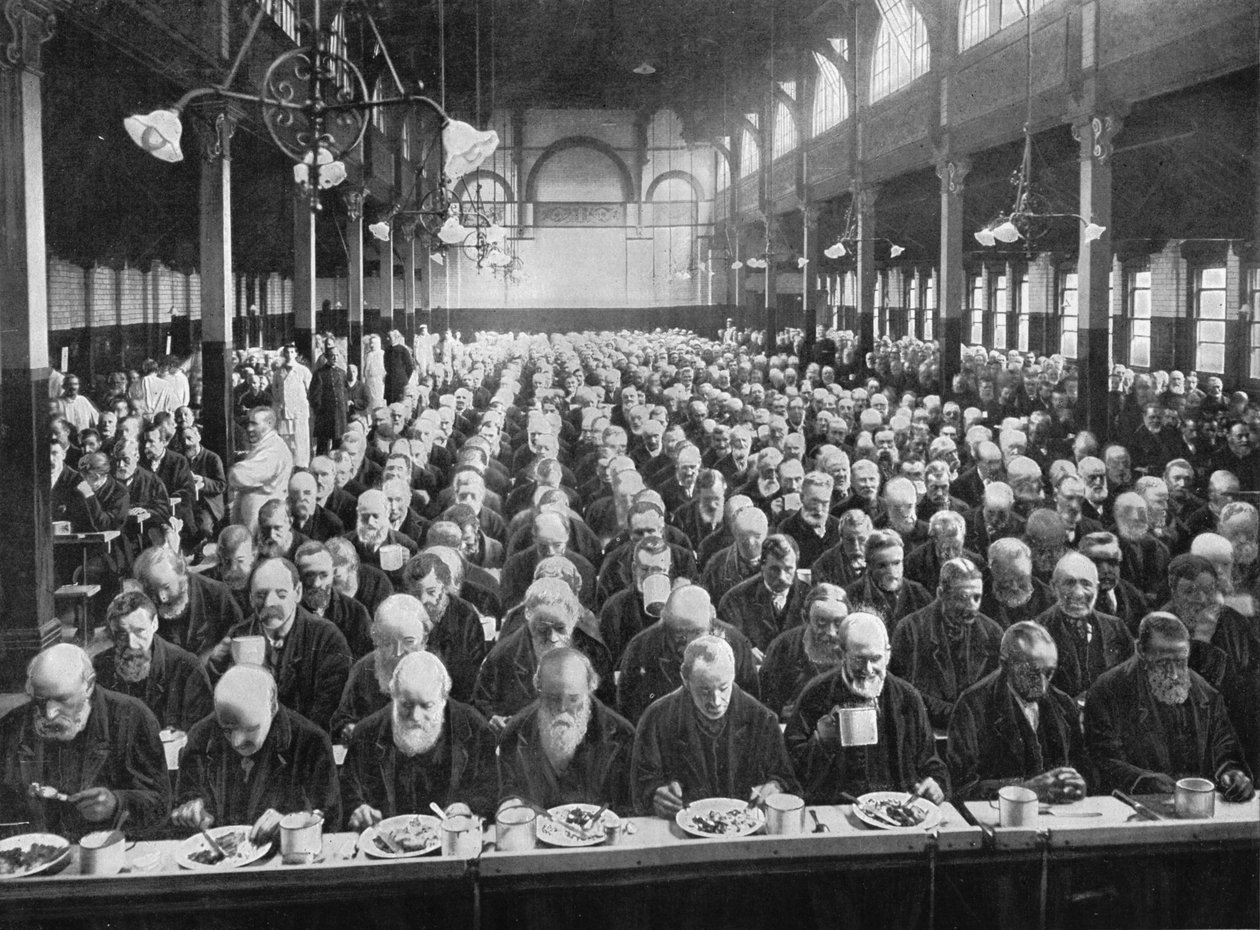 Vid middagen, St Marylebone Workhouse, London, c1901 1903 av Unbekannt