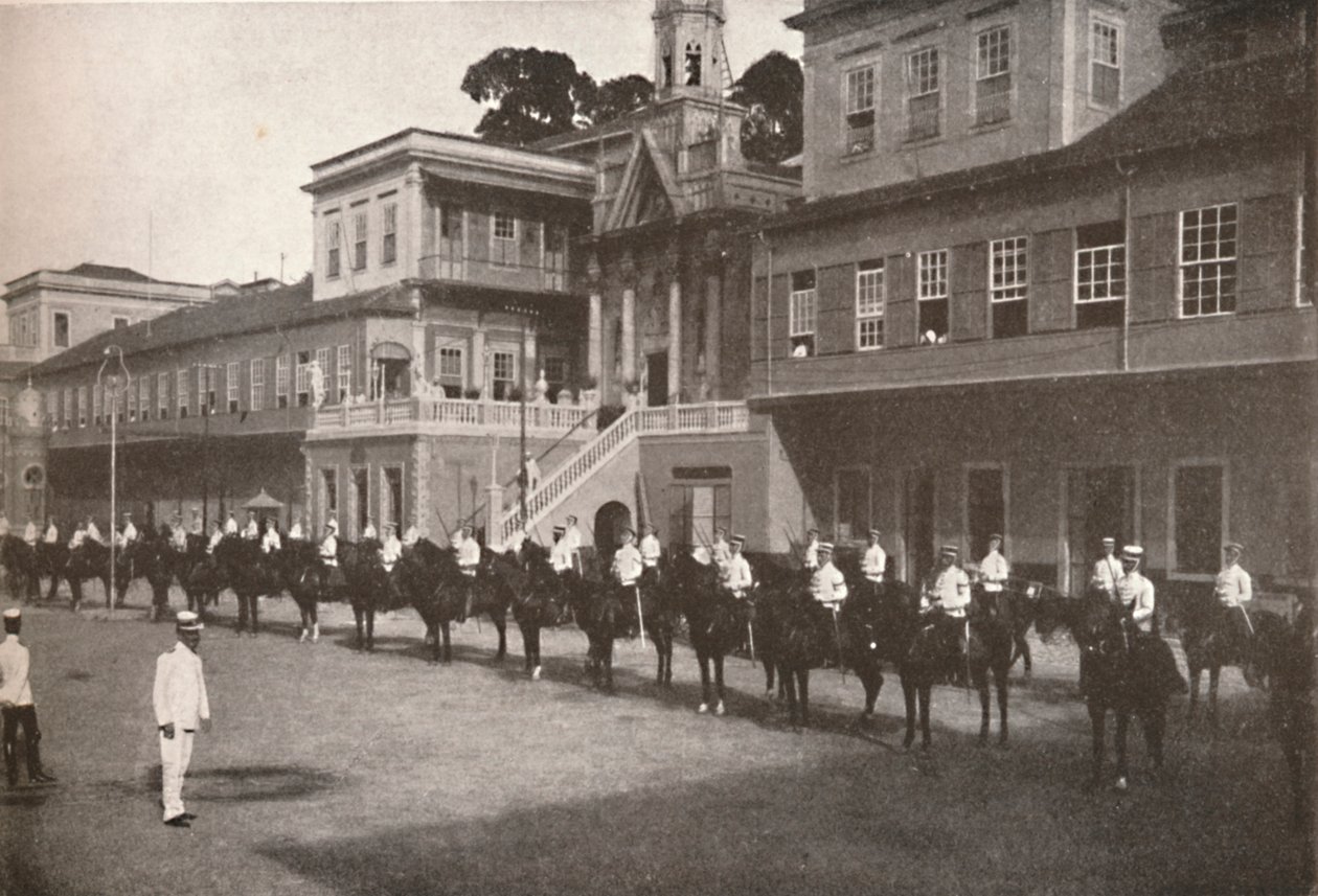 Vid militärpolisens högkvarter, 1914 av Unbekannt