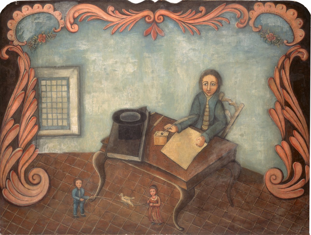 Vid skrivbordet, ca. 1790. av Unbekannt