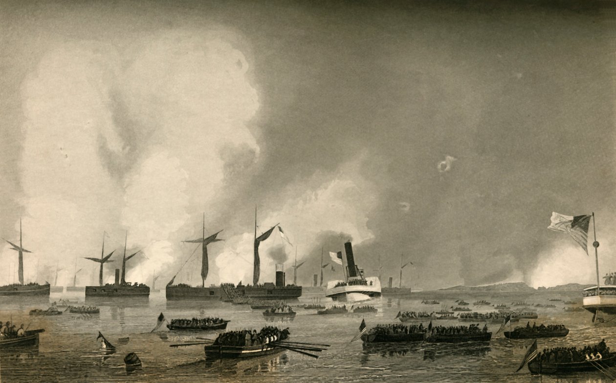 Attack Upon Roanoke Island - Landsättning av trupperna, 1878. av Unbekannt