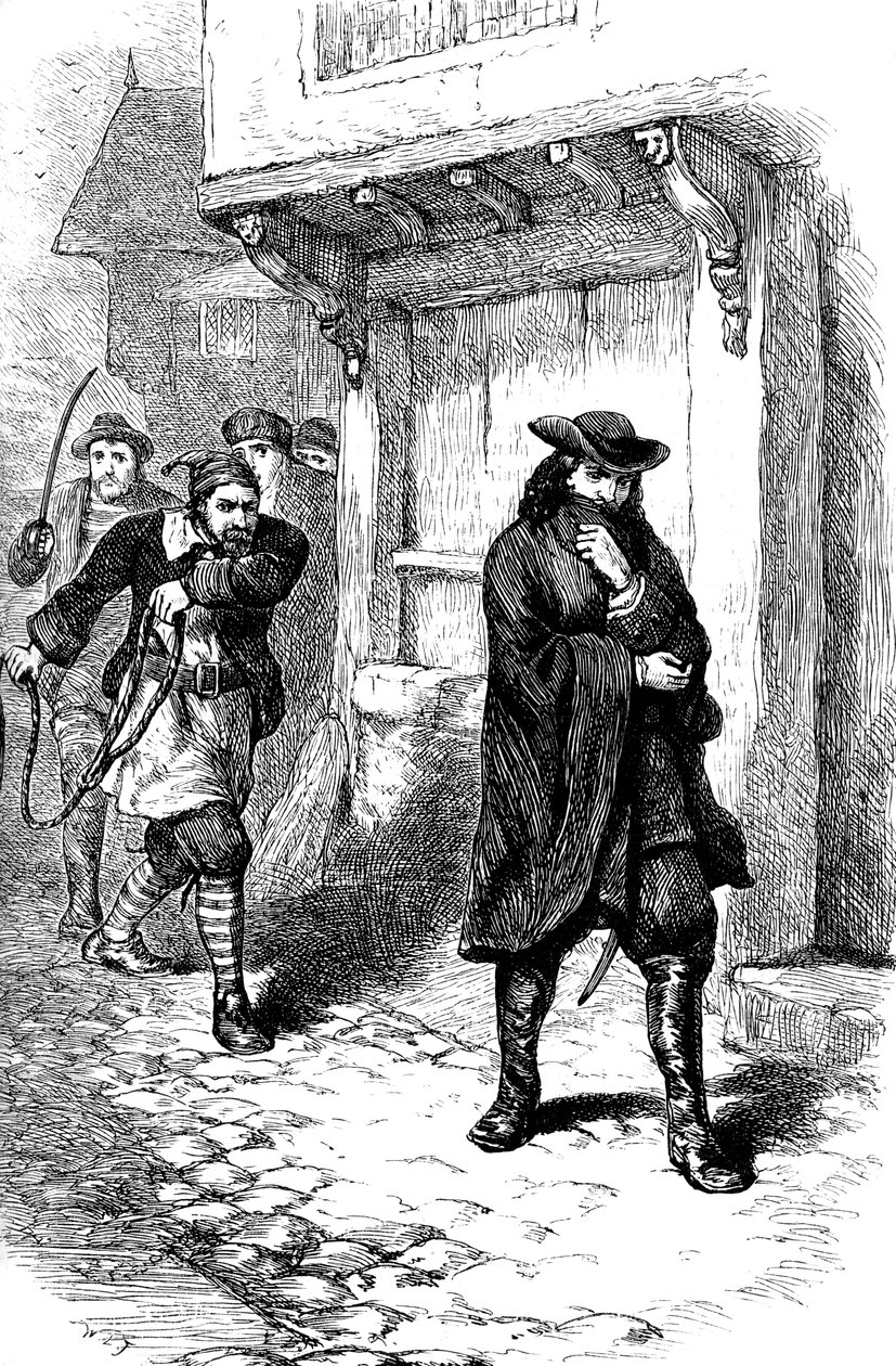 Attack på kaptenen på rosen, c1600-talet c1880 av Unbekannt