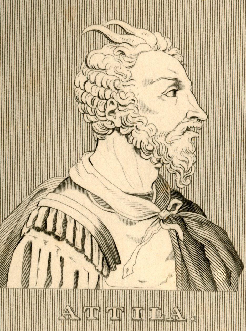 Attila, c406-453, 1830. av Unbekannt