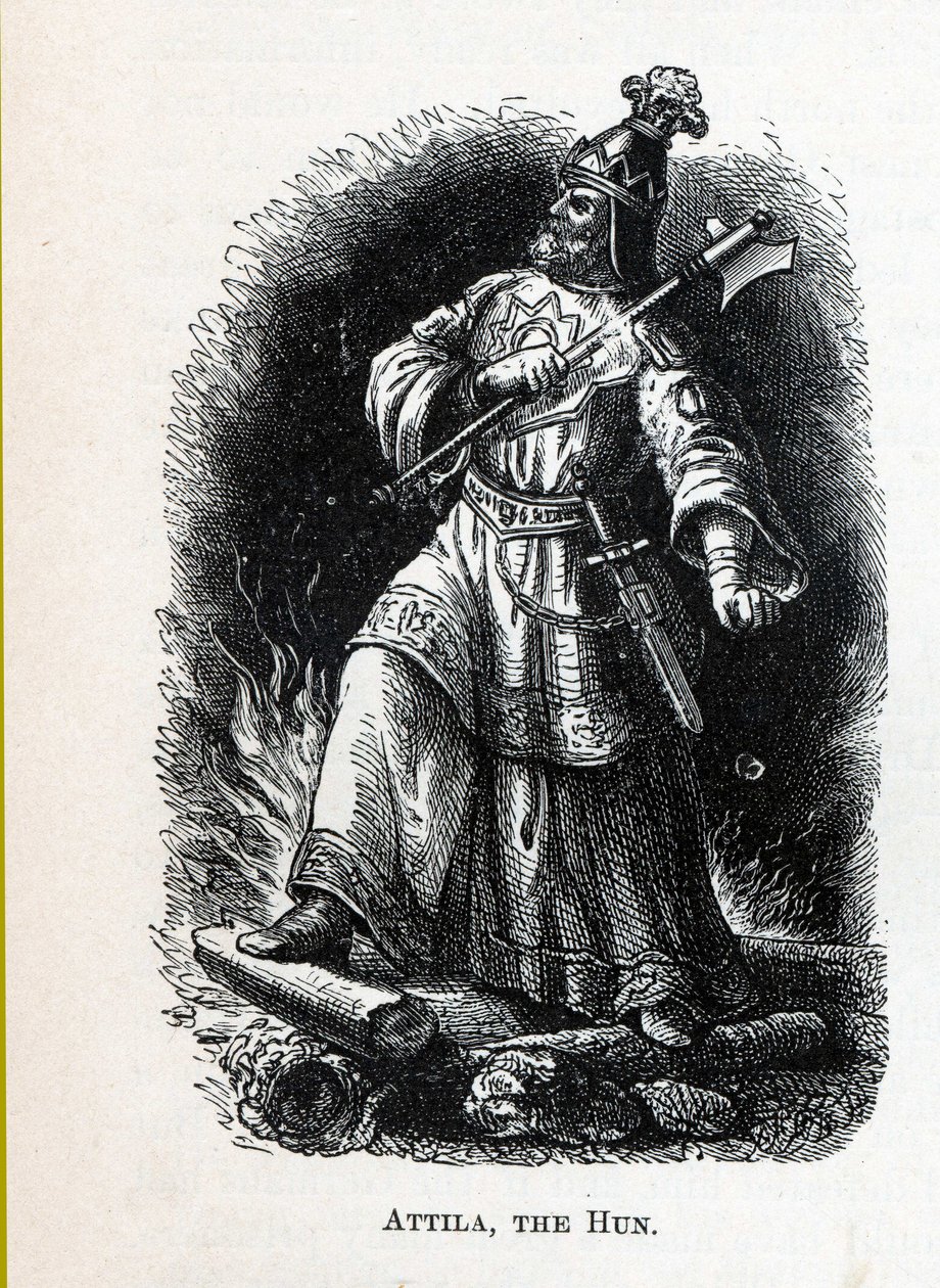 Hunnen Attila, 1882 av Unbekannt