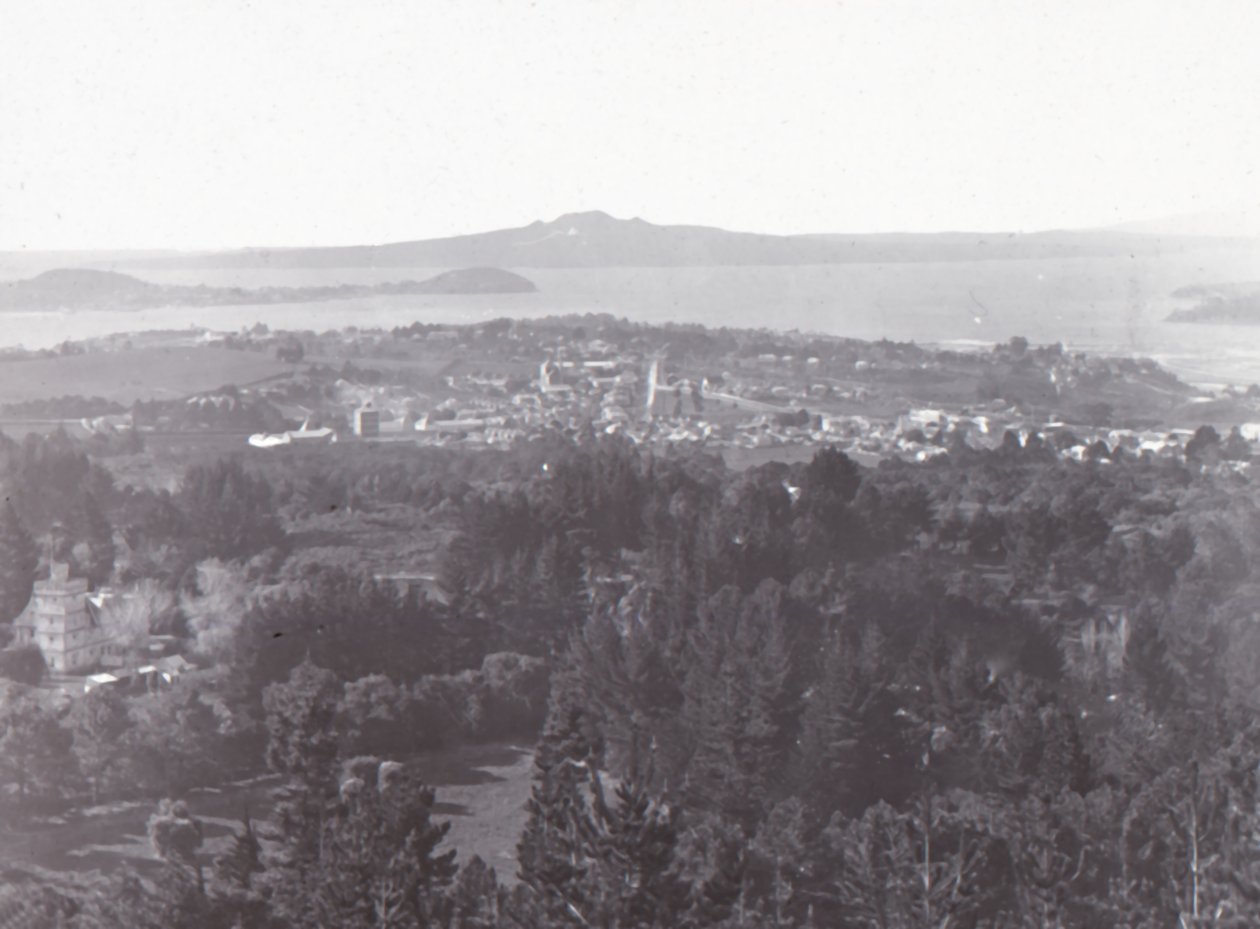 Auckland, från Mount Eden, sent 1800-tidigt 1900-tal. av Unbekannt
