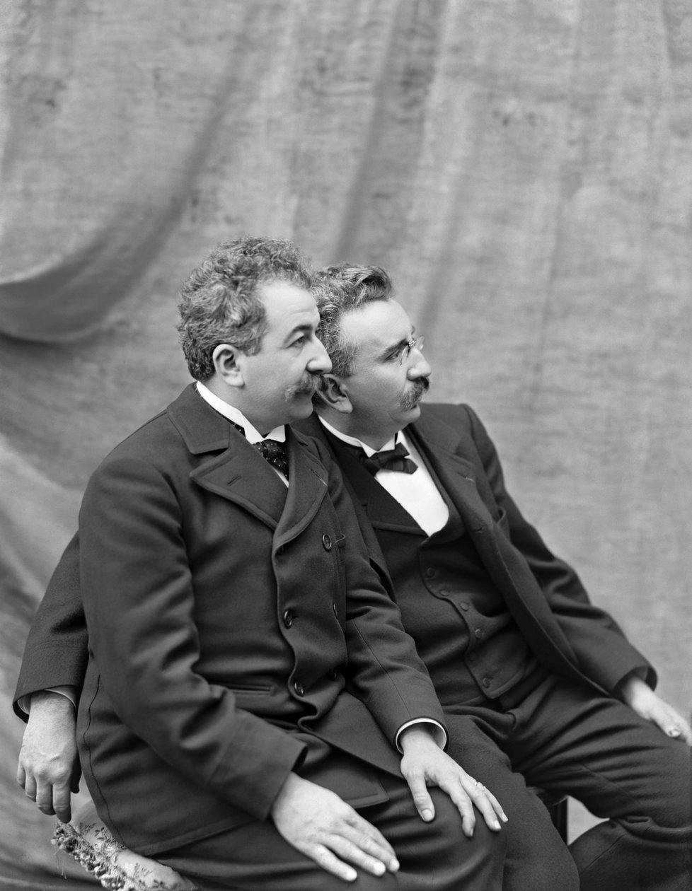Auguste och Louis Lumiere, 1895. av Unbekannt