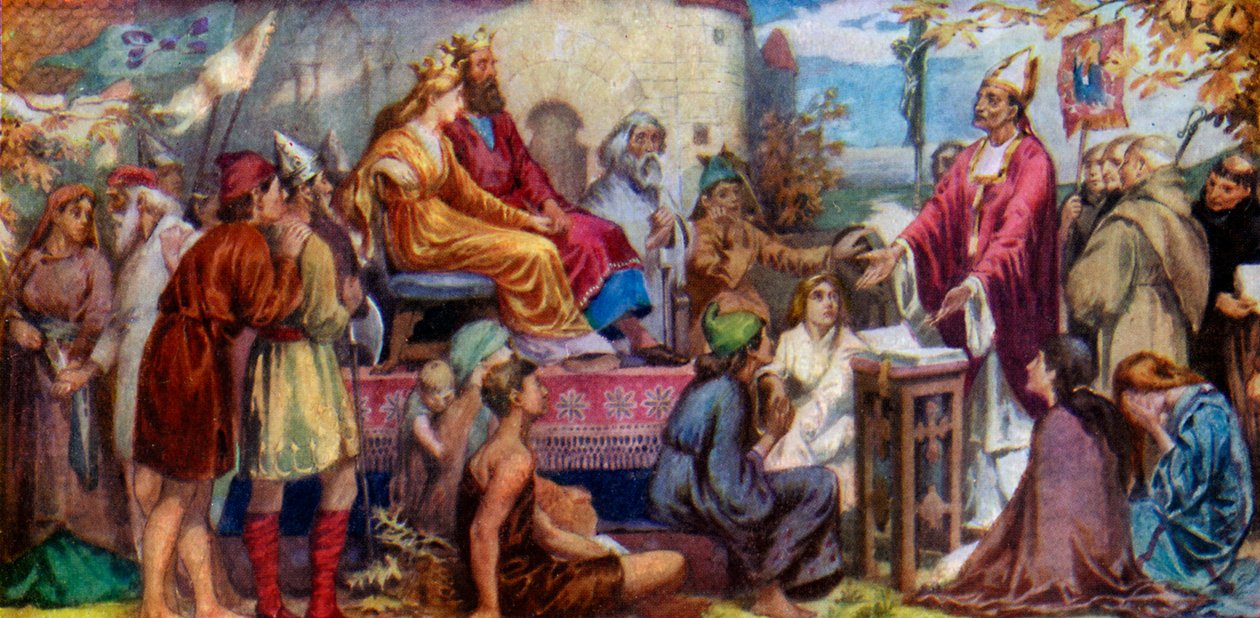 Augustine predikar för Ethelbert och Bertha, 1925 av Unbekannt