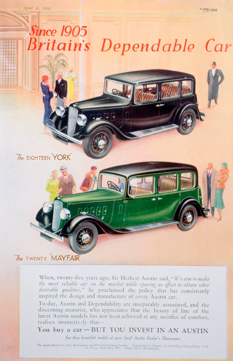 Austin bilannons, 1935 av Unbekannt