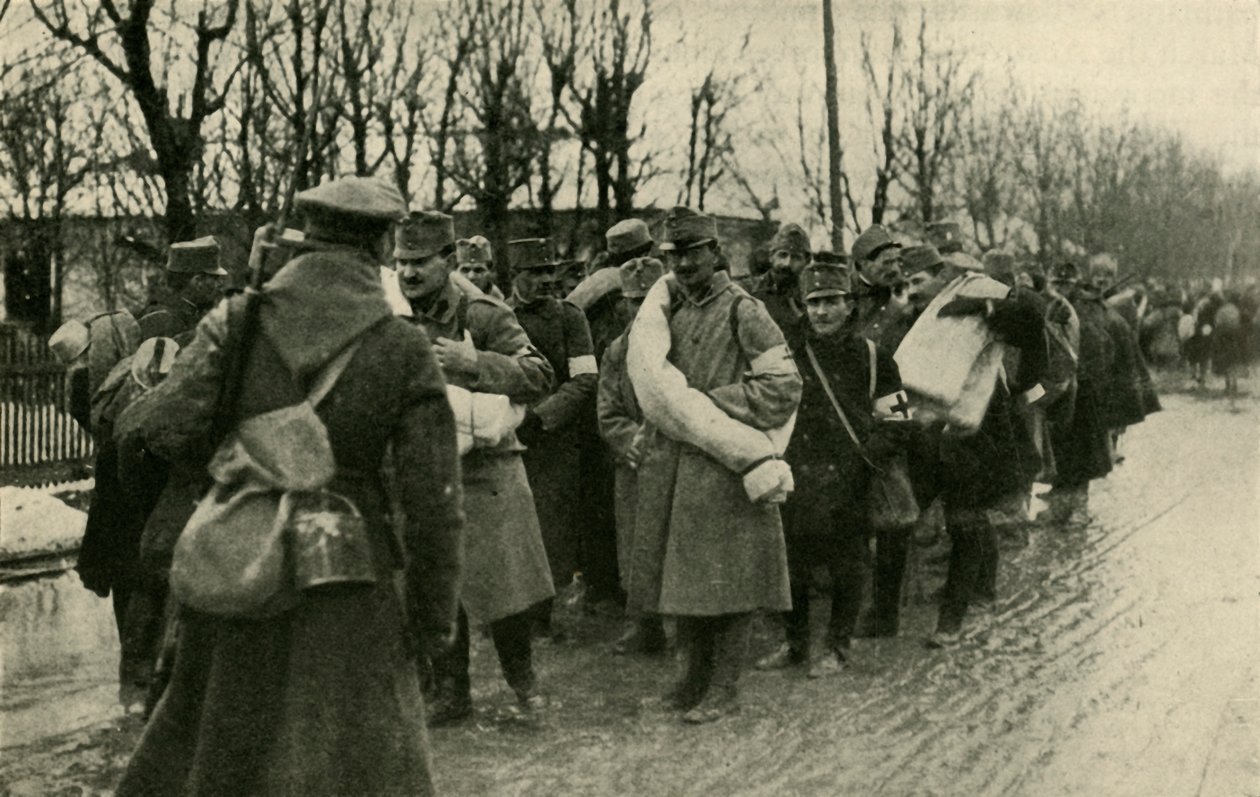 Österrikiska fångar, Przemysl, mars 1915, c1920. av Unbekannt