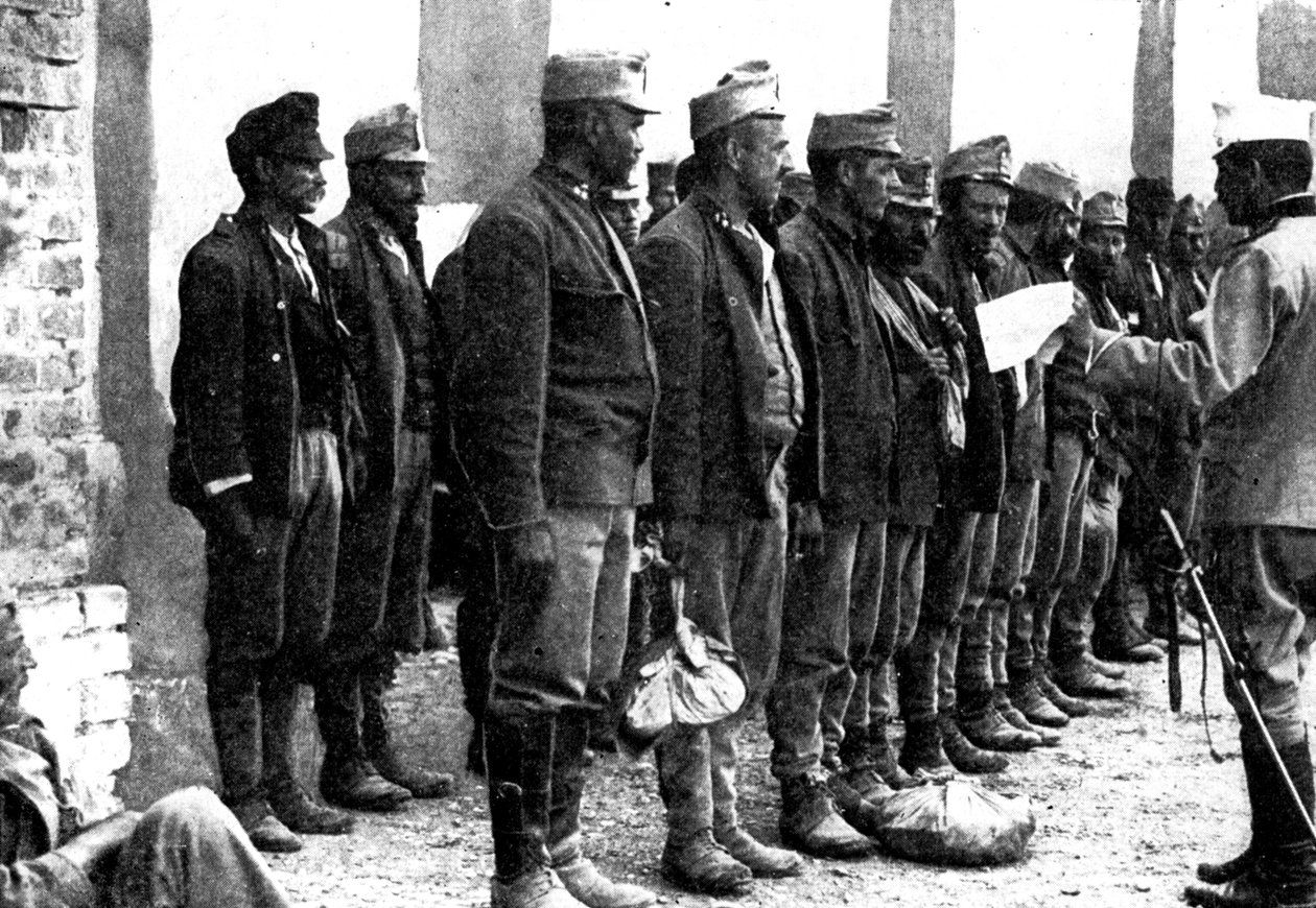 Österrikiska trupper kapitulerar utan att skjuta ett skott, 1914 av Unbekannt