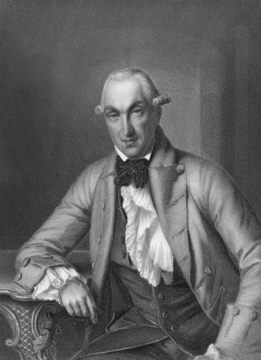 Författare Johann Heinrich Merck, Tyskland, ca 1780 (s/v-foto) av Unbekannt
