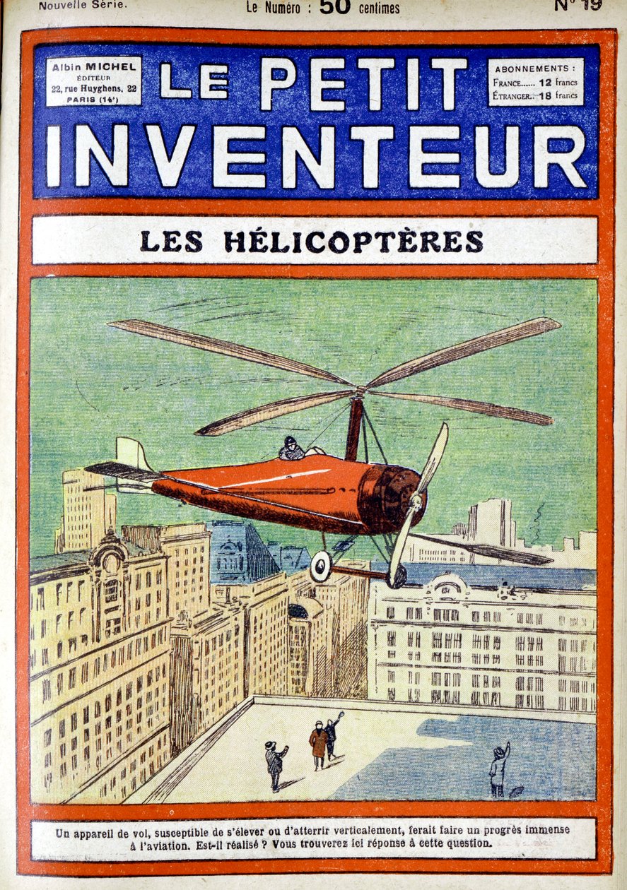 Autogyro, designad av den spanske ingenjören Juan de la Cierva, 1928 av Unbekannt