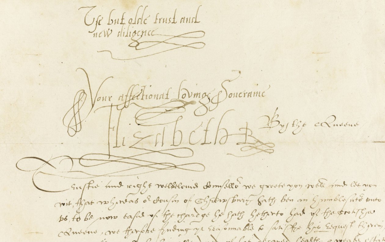 Autografbrev av drottning Elizabeth I till Mary, Queen of Scots, 1584 av Unbekannt