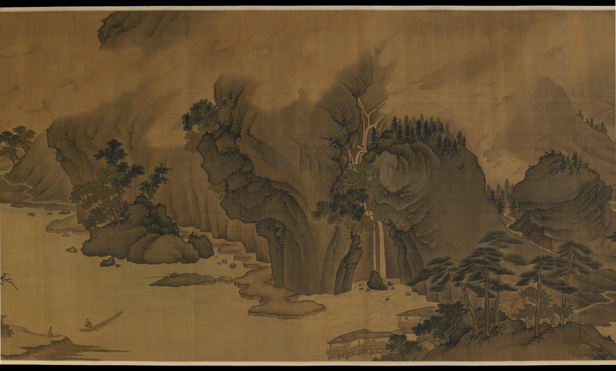 Autumn River in the Rain and Clouds, 1500-talet. av Unbekannt
