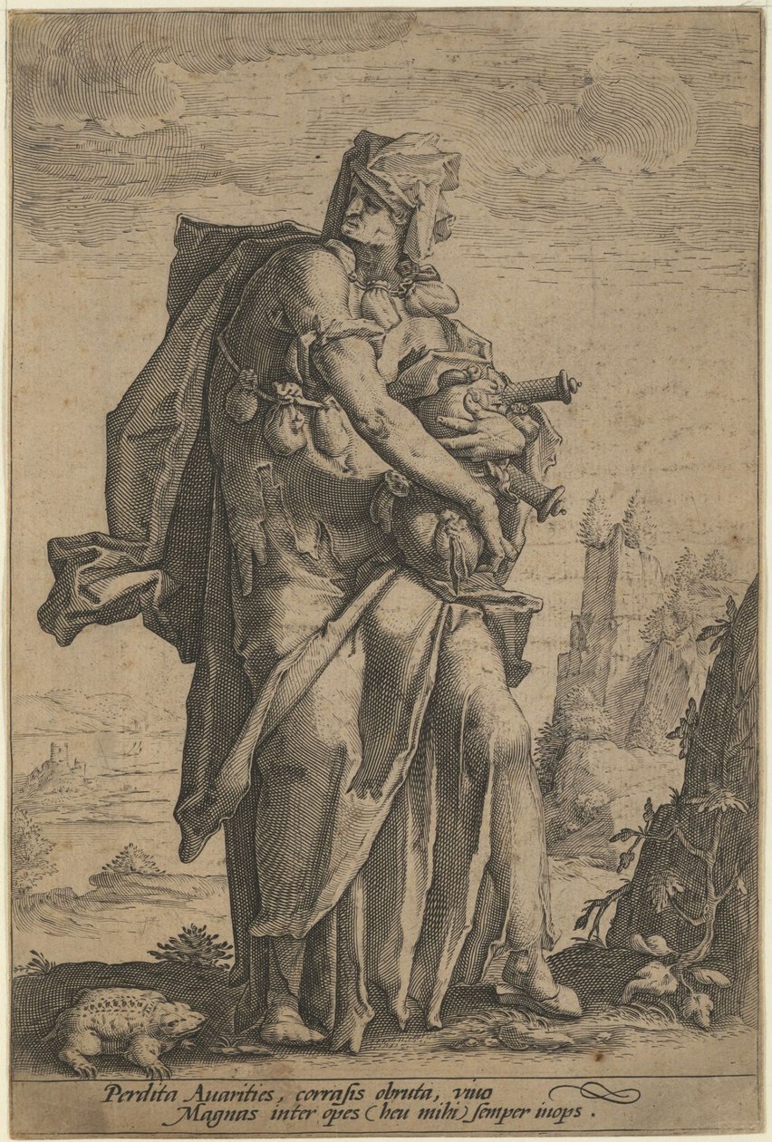 Girighet, ca. 1600 av Unbekannt