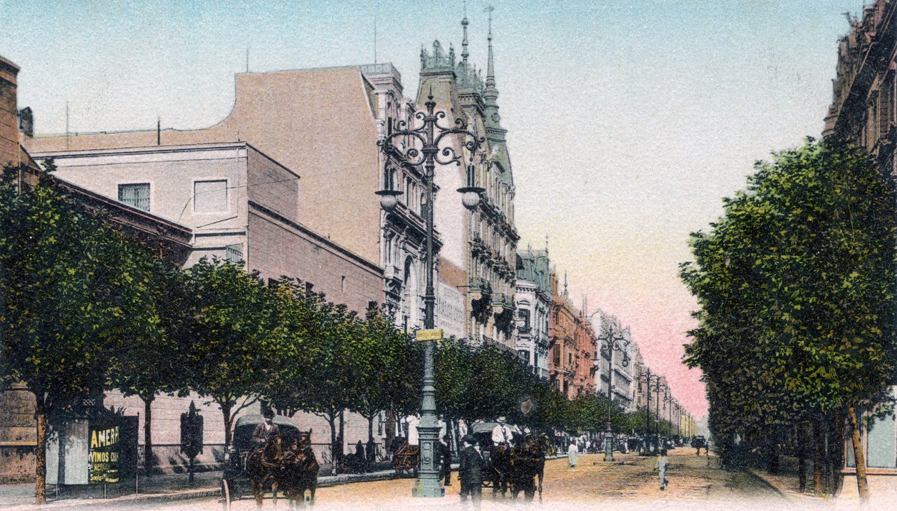 Avenida de Mayo, Buenos Aires, Argentina, tidigt 1900-tal av Unbekannt