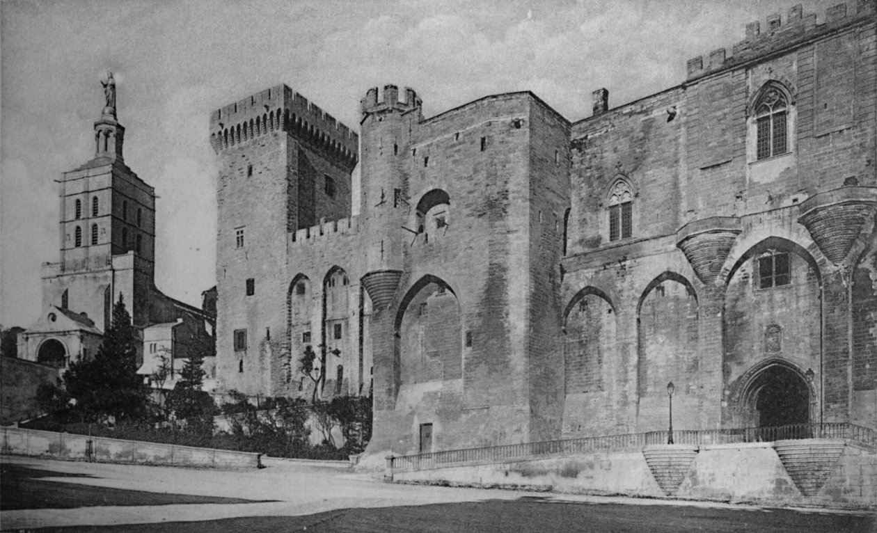 Avignon - Popes Palace and Cathedral, c1925 av Unbekannt