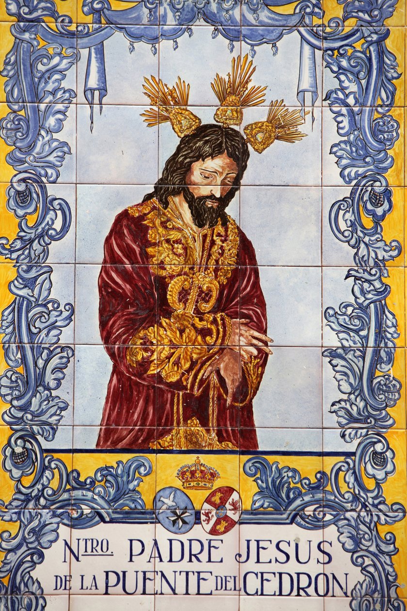 Azulejo mosaikpanel på Plaza de San Francisco Malaga Spanien av Unbekannt
