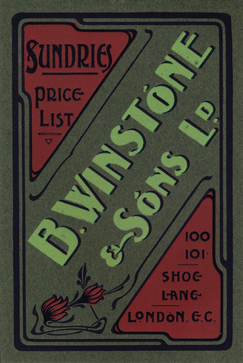 Annons för B. Winstone & Sons Ltd., 1907 av Unbekannt