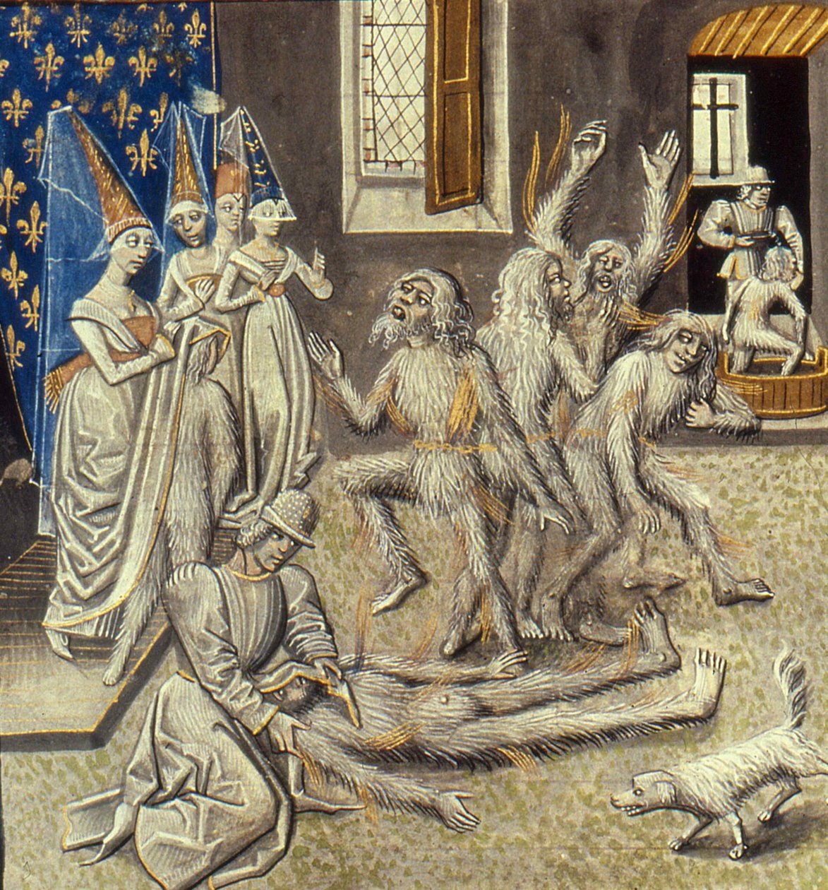 Bal des Ardents Miniature från Grandes Chroniques de France av Jean Froissart, 1400-talet. av Unbekannt
