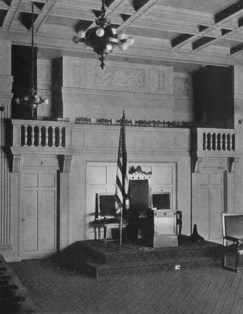 Balkong och korridor i Lodge Room of the Masonic Temple, Birmingham, Alabama, 1924 av Unbekannt