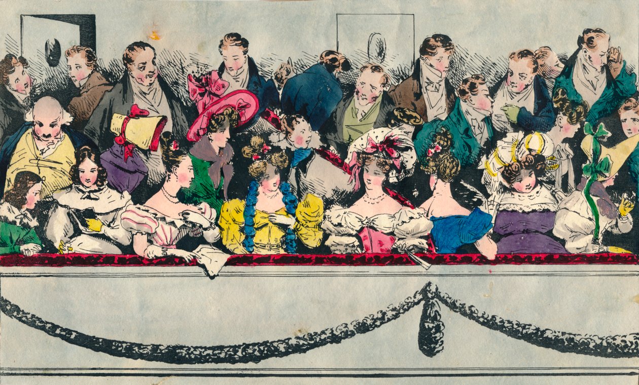 Balkong vid teatern, 1800-tal av Unbekannt
